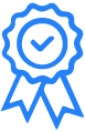 Award ribbon icon with checkmark
